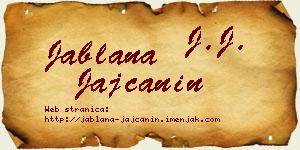 Jablana Jajčanin vizit kartica